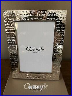 CHRISTOFLE Cadre à photo en métal argenté NEUF /Boite d'origine /PAIX gravée