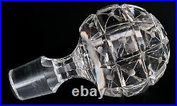 Carafe à vin cristal taillé art déco monture argent TOPAZIO Crystal wine carafe
