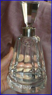 Karaffe Krug Kanne Wasserkrug Silber Antik Jugendstil Kristall Glas Luxus Edel 