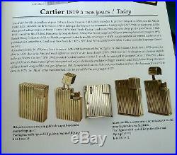 Cartier ancien Briquet a essence Argent Massif petrol silver lighter Art deco