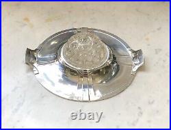 Centre de table ART DECO métal argenté CHRISTOFLE GALLIA pique fleurs Plat Coupe