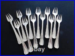 Christofle 12 fourchettes à huitre Boréal Art Déco par Luc Lanel métal argenté