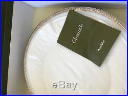 Christofle Assiettes de table MALMAISON Argent platine neuves (4 Disponibles)