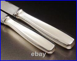 Christofle Mod. Jupiter Pour Manufrance Menagere 24 Couteaux Metal Argente 1950