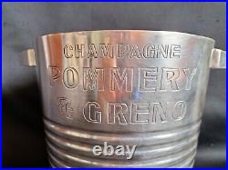 Christofle / Seau à champagne en métal argenté pour Pommery & Greno / Art Déco