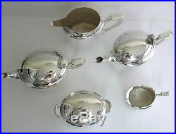 Christofle beau service thé/café 5 pièces métal argenté excellent état, Art Déco