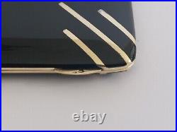 Cigarette Case Art Deco Silver & Solid Gold Enamel Etui Argent Or Laque France