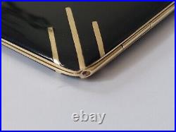 Cigarette Case Art Deco Silver & Solid Gold Enamel Etui Argent Or Laque France