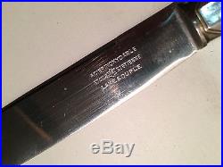 Coffret 24 couteaux Art Déco-manches palissandre-viroles métal argenté+ 3pièces