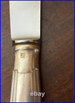 Coffret De 12 Couteaux Art Deco Apollonox En Métal Argenté