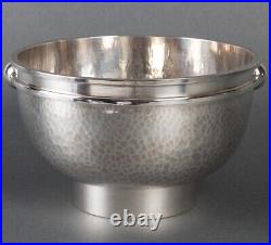 Coupe Métal Argenté Martelé Jean Despres Silver Plated Bowl Moderniste Art Deco