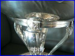 Coupe sur pied ou centre de table de style gallia en métal argenté