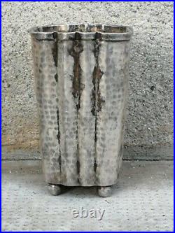 Coupe vase style hoffmann métal argenté silverplate bauhaus art déco secession