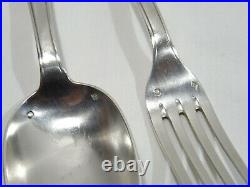Couvert Argent Massif Cuillere Fourchette Art Deco Boulenger Silver Fork Spoon