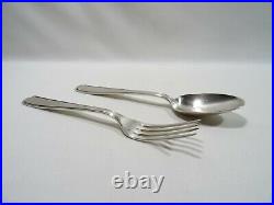 Couvert Argent Massif Cuillere Fourchette Art Deco Boulenger Silver Fork Spoon
