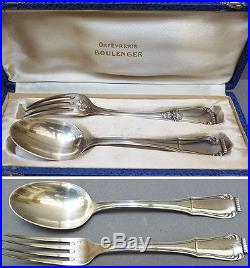 Couverts en argent massif BOULENGER silver fork spoon cuillère + fourchette