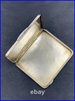 Etui à cigarettes Art Déco argent massif c. 1930 Antique silver cigarettes case
