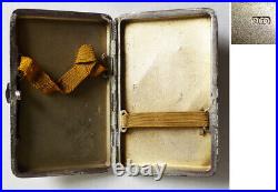 Étui à cigarettes boite argent massif ART DECO vers 1925 silver cigaret box 77g
