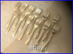 Fourchettes à gâteaux ART DECO modèle GRAND PRIX DE MONACO métal argenté Couvert