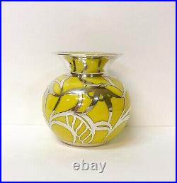 Friedrich Wilhelm Spahr/Vase En Porcelaine Overlay/Furstenberg/Argent/Art-Déco