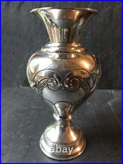 Grand Vase ART DECO en ARGENT Massif 212 g. Vers 1940 ART DECO SILVER VASE