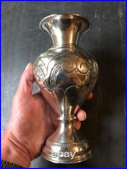 Grand Vase ART DECO en ARGENT Massif 212 g. Vers 1940 ART DECO SILVER VASE