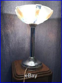 Lampe Art Deco Tulipe Opalescente Ezan Lacroix Degue Daum Lustre Lamp