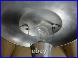 Lampe Champignon Industrielle Vintage 30-40 De Table Bureau Art Deco Metal/bois