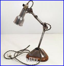 Lampe GRAS 207 oculiste Art Deco Bauhaus Industrial Factory Table Lamp 1920 30