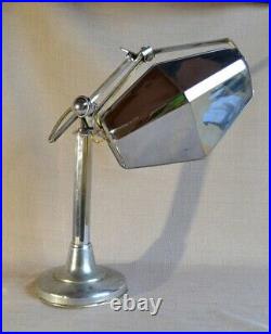 Lampe PIROUETT pirouette art deco chrome vintage 1920 1930 jieldé gras mazda