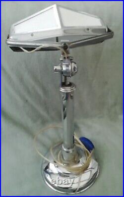 Lampe Pirouette Art Déco vintage 1930 de bureau chrome Articulée Moderniste