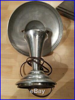 Lampe de bureau tournante en aluminium et fonte 1930 Monogramme H. C