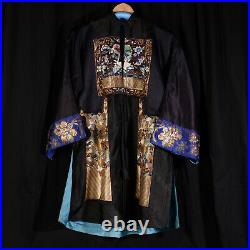 Magnifique Kimono brodé cannetille or et argent Chine Circa 1920 Art Deco robe