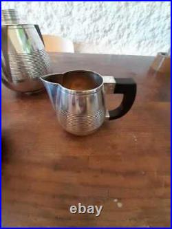 Magnifique Service à café/thé Art Déco en métal argenté