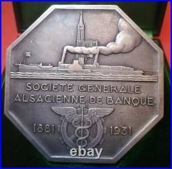 Médaille ART DECO de Turin Sct Général 1881 1931 ARGENT XTRA RARE