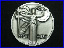 Medaille Art Deco Argent P. Turin Victoire 1918 Foch Ww1 Silver Art Deco