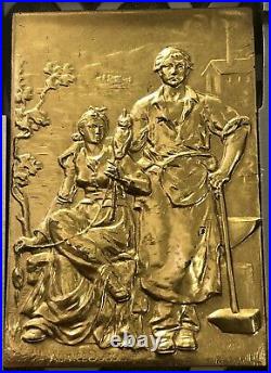 Medaille En Argent Vermeil Dubois Art Deco Nouveau Medal