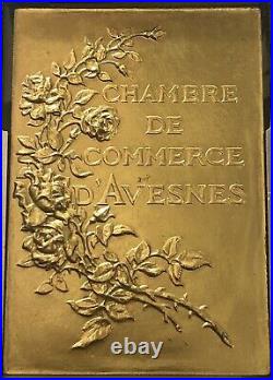 Medaille En Argent Vermeil Dubois Art Deco Nouveau Medal