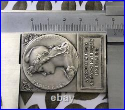 Medaille Plaque Art Deco Nouveau En Argent Roty Silver Medal