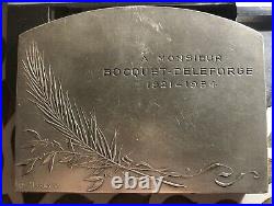 Médaille Plaque Dupuis Et Marey Silver Medal En Argent Art Deco Nouveau