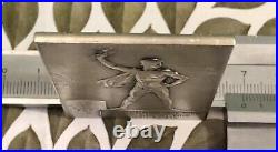 Medaille Plaque En Bronze Argentée Vernon Art Deco Nouveau Medal