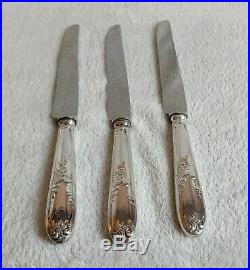 Ménagère 12 Couteaux Métal argenté et lame Inox