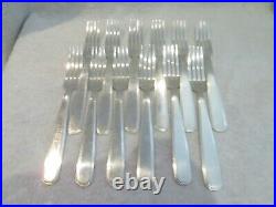 Ménagère 25p métal argenté art deco filets Boulenger 25p dinner cutlery set