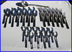 Ménagère 37 pces Art Déco en métal argenté modèle pans coupés Etat