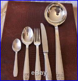Menagere Complete Metal Argentee 49 Pieces Style Art Deco An 1950 + Ecrin