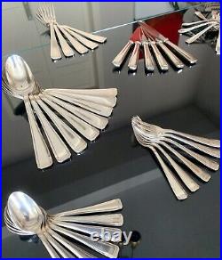 Ménagère en Métal Argenté Art Déco Service Couverts Couteaux Vaisselle