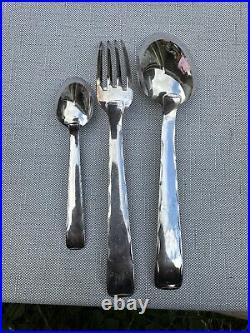 Menagere metal argenté art deco poinçons vintage louche fourchettes louche