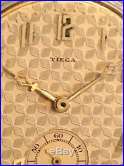 Montre Art Deco Suisse 1930 TIEGA Pocket Watch SWISS Taschenuhr Reloj Orologio
