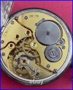 Montre Gousset De Poche Zénith Art Déco En Argent Zenith Pocket Watch In Silver