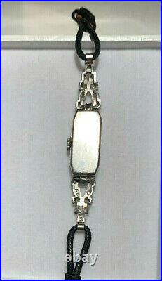 Montre Platine Diamants 1920's Antique Diamond& Platinium Art Deco Ladies Watch